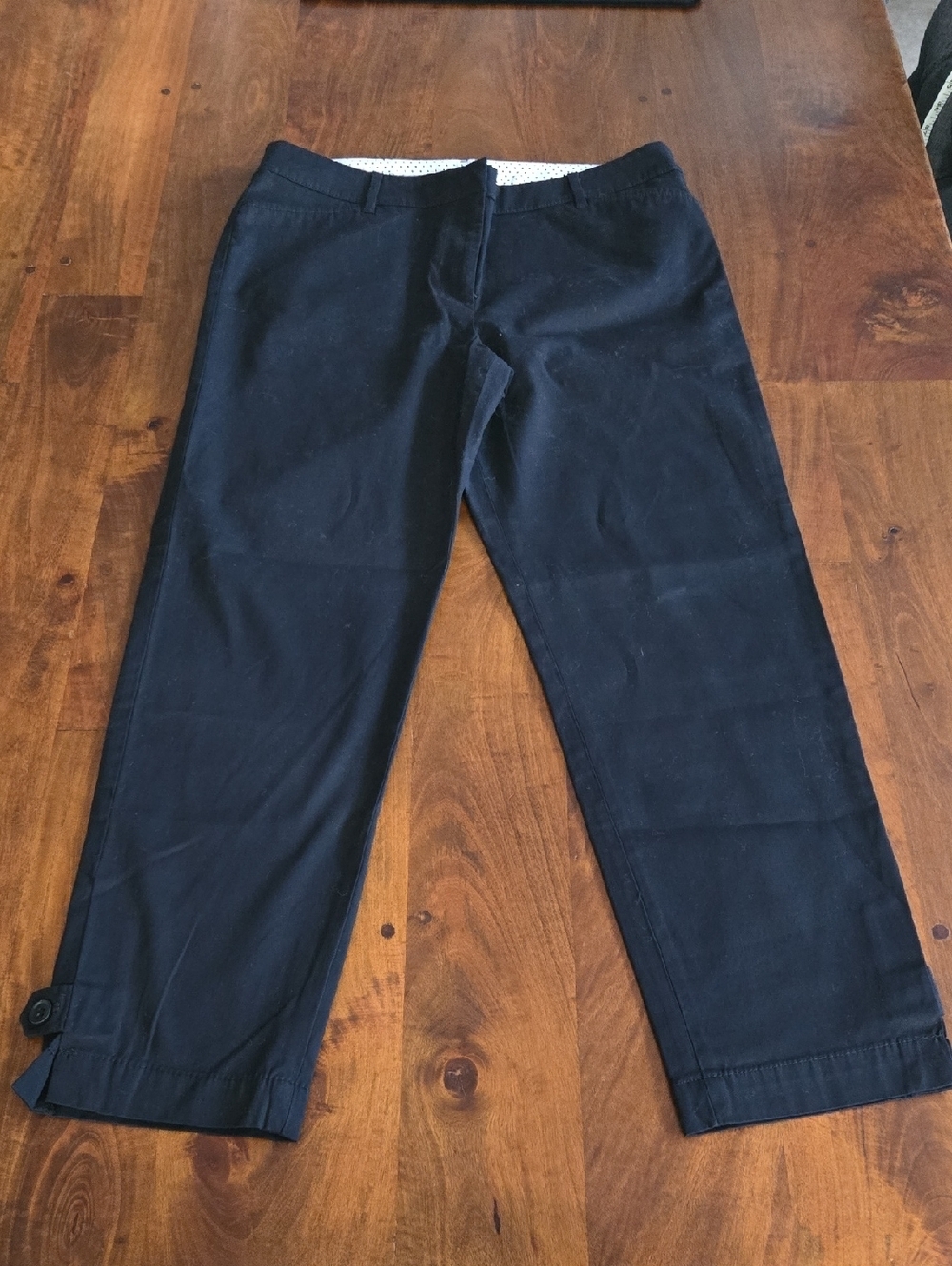 Talbots The Perfect Crops Black Cropped Pants Size 8